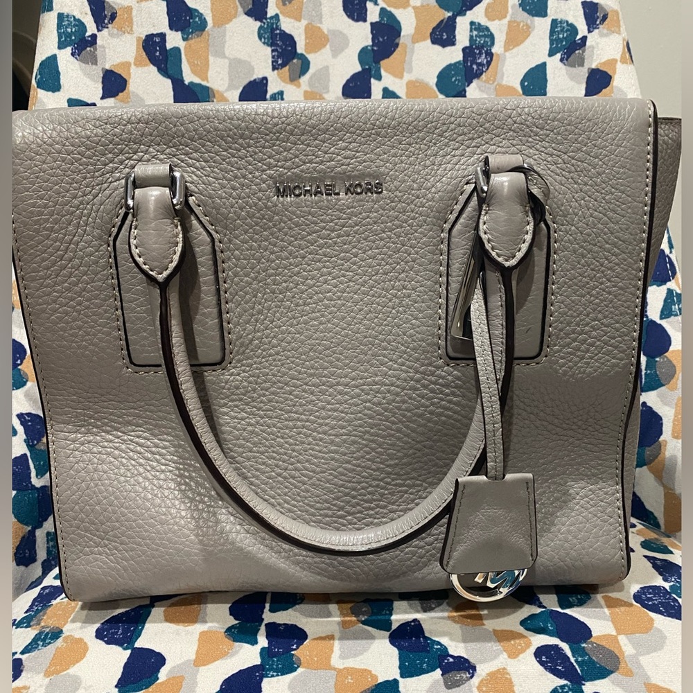 Gray leather Michael Kors bag